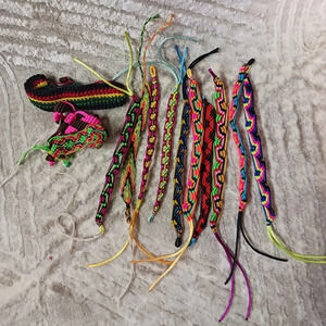 NEW 25 Assorted folk style woven bracelets